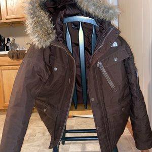 Chocolate Brown The North Face Parka size M